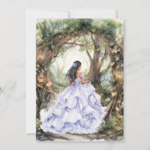 Moderne Rustieke Quinceanera Uitnodiging (Achterkant)