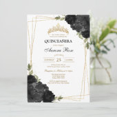 Moderne Rustieke Quinceanera Uitnodiging (Staand voorkant)