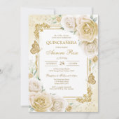 Moderne Rustieke Quinceanera Uitnodiging (Voorkant)