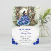 Moderne Rustieke Quinceanera Uitnodiging (Staand voorkant)