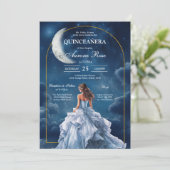Moderne Rustieke Quinceanera Uitnodiging (Staand voorkant)