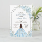 Moderne Rustieke Quinceanera Uitnodiging (Staand voorkant)