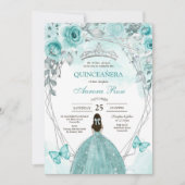 Moderne Rustieke Quinceanera Uitnodiging (Voorkant)