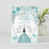 Moderne Rustieke Quinceanera Uitnodiging (Staand voorkant)