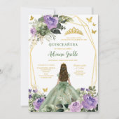 Moderne Rustieke Quinceanera Uitnodiging (Voorkant)