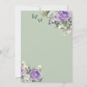 Moderne Rustieke Quinceanera Uitnodiging (Achterkant)