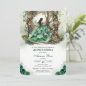 Moderne Rustieke Quinceanera Uitnodiging (Staand voorkant)