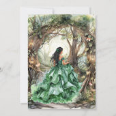 Moderne Rustieke Quinceanera Uitnodiging (Achterkant)