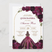 Moderne Rustieke Quinceanera Uitnodiging (Voorkant)