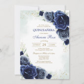 Moderne Rustieke Quinceanera Uitnodiging (Voorkant)