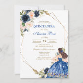 Moderne Rustieke Quinceanera Uitnodiging (Voorkant)