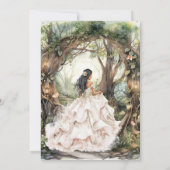 Moderne Rustieke Quinceanera Uitnodiging (Achterkant)