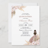Moderne Rustieke Quinceanera Uitnodiging (Voorkant)