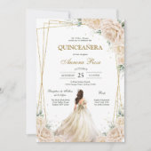 Moderne Rustieke Quinceanera Uitnodiging (Voorkant)