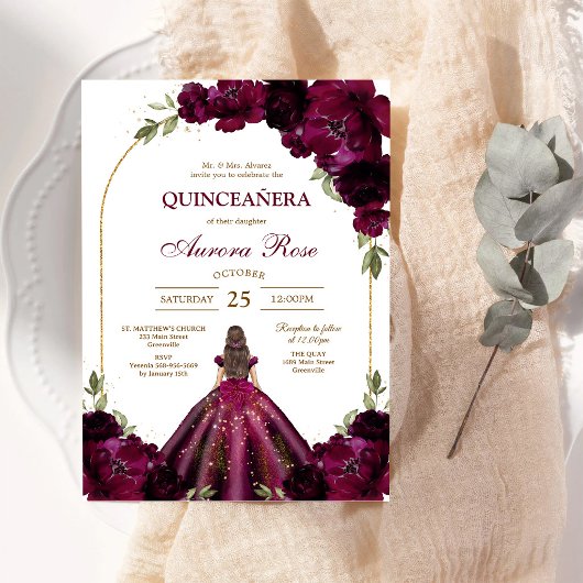 Moderne Rustieke Quinceanera Uitnodiging