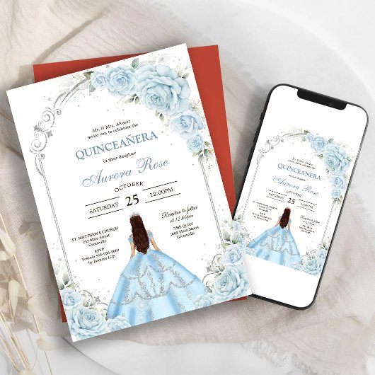 Moderne Rustieke Quinceanera Uitnodiging