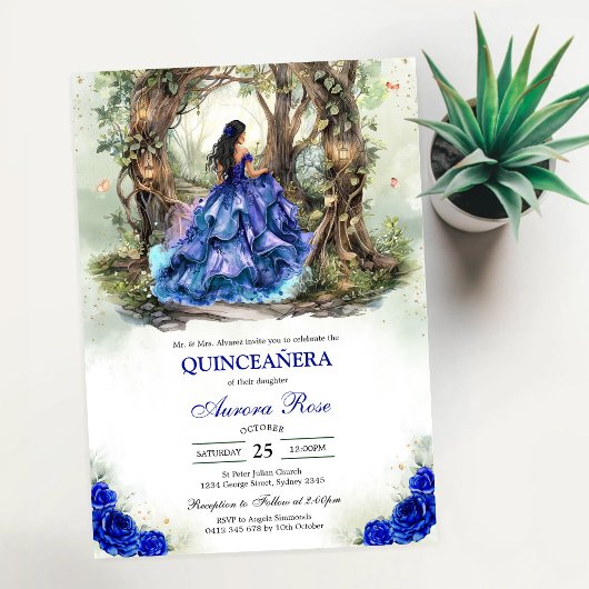 Moderne Rustieke Quinceanera Uitnodiging