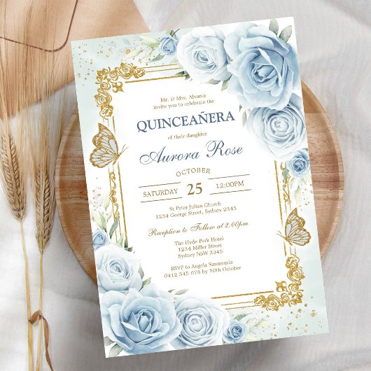 Moderne Rustieke Quinceanera Uitnodiging