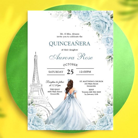 Moderne Rustieke Quinceanera Uitnodiging