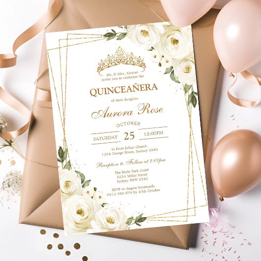 Moderne Rustieke Quinceanera Uitnodiging
