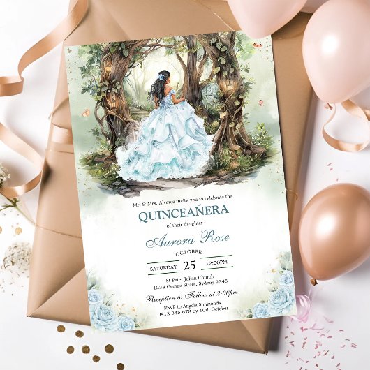 Moderne Rustieke Quinceanera Uitnodiging