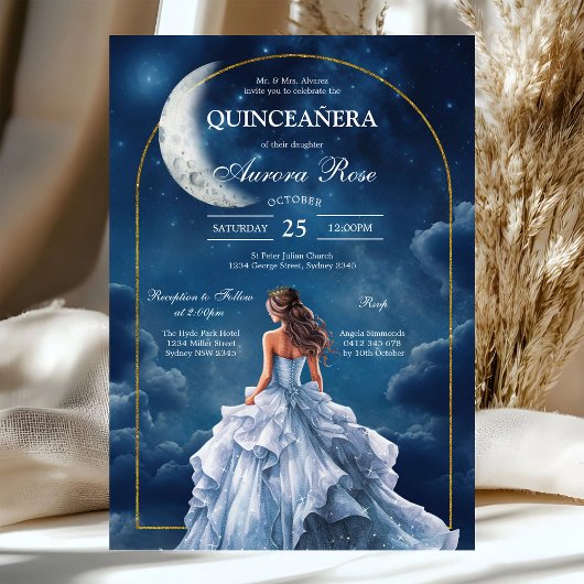 Moderne Rustieke Quinceanera Uitnodiging