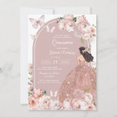 Moderne Rustieke Quinceanera Uitnodiging (Voorkant)
