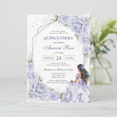 Moderne Rustieke Quinceanera Uitnodiging (Staand voorkant)