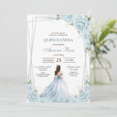 Moderne Rustieke Quinceanera Uitnodiging (Staand voorkant)