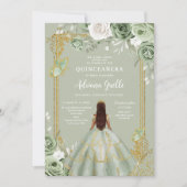 Moderne Rustieke Quinceanera Uitnodiging (Voorkant)