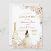 Moderne Rustieke Quinceanera Uitnodiging (Voorkant)