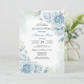 Moderne Rustieke Quinceanera Uitnodiging (Staand voorkant)