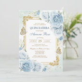 Moderne Rustieke Quinceanera Uitnodiging (Staand voorkant)