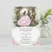 Moderne Rustieke Quinceanera Uitnodiging (Staand voorkant)