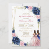 Moderne Rustieke Quinceanera Uitnodiging (Voorkant)