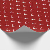 Moderne rustieke rendiergewei kerstvakantie cadeaupapier (Hoek)