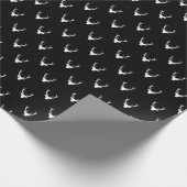 Moderne rustieke rendiergewei kerstvakantie cadeaupapier (Hoek)