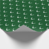 Moderne rustieke rendiergewei kerstvakantie cadeaupapier (Hoek)