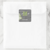 Moderne rustieke schuur hout Monogram Sticker (Tas)