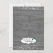 Moderne Rustieke Schuur Houten Jubileum Kaart (Achterkant)