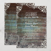 moderne rustieke schuur houten kant trouw  kaart (Voorkant / Achterkant)