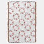 Moderne  rustieke sneeuwvlokkrans |monogram deken (Voorkant Verticaal)