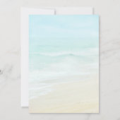 Moderne rustieke strand bestemming bruiloft kaart (Achterkant)