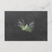 Moderne rustieke tak krans bruiloft gastgegevens informatiekaartje (Achterkant)