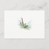 Moderne rustieke tak krans bruiloft gastgegevens informatiekaartje (Achterkant)