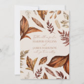 Moderne rustieke terracotta Bloemen Boho herfst br Kaart (Voorkant)