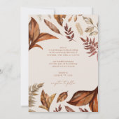 Moderne rustieke terracotta Bloemen Boho herfst br Kaart (Achterkant)