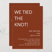 Moderne Rustieke Terracotta Trouwkaart Kaart (Voorkant / Achterkant)