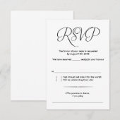 Moderne rustieke trouw-RSVP-kaartontwerp v1 Kaart (Voorkant / Achterkant)