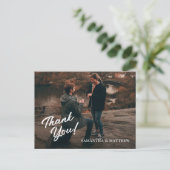 Moderne Rustieke Trouwfeest Bedankt Briefkaart (Staand voorkant)